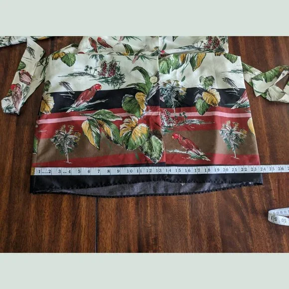 ZARA Tropical Print Duster Shirt Dress Size S - Picture 8 of 15